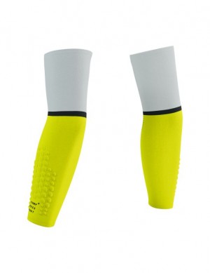 Compressport ArmForce Ultralight Accessoires Heren Wit Geel | IDYNBJ584