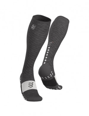 Compressport Full Socks Recovery Grey Melange High Socks Heren Grijs | OHKRTQ297