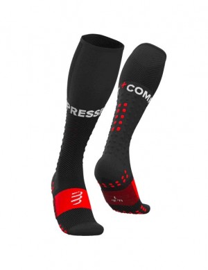 Compressport Full Socks Run Hardloopsokken Heren Zwart | DQJINL647