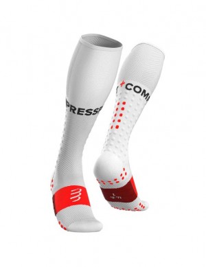 Compressport Full Socks Run Hardloopsokken Heren Wit | CARGZD702