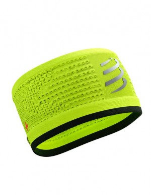 Compressport Headband On/Off Flash Hoofdband Dames Geel Zwart | GUDVRB981