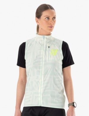 Compressport Hurricane Windproof Vest W Jassen Dames Gekleurd | VFJQKL406