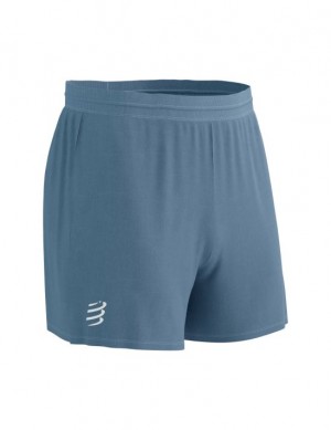 Compressport Performance Kort Hardloopshorts Heren Blauw | HDEQTI385