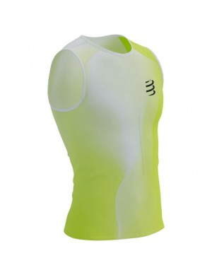 Compressport Performance Tank M T-shirts Heren Geel | VTSBZQ637