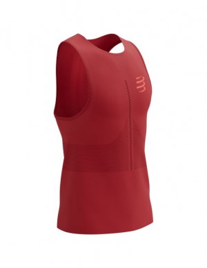 Compressport Pro Race Singlet M T-shirts Heren Rood | VZSXNW647