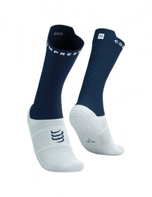 Compressport Pro Race Socks v4.0 Bike Cycling Socks Heren Wit | ZODKLA481