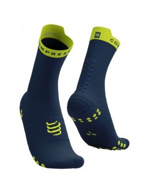 Compressport Pro Race Socks v4.0 Run High Hardloopsokken Heren Groen | RIKYJF054