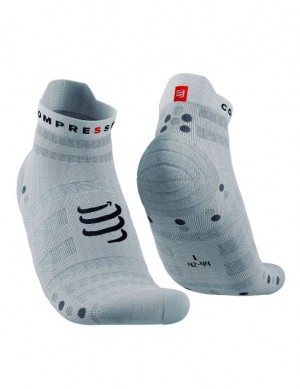 Compressport Pro Race Socks v4.0 Ultralight Run Low Sokken Unisex Wit | PEFSBH364