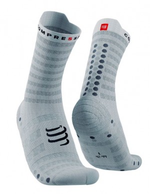 Compressport Pro Race Socks v4.0 Ultralight Run High Hardloopsokken Heren Wit | LVHEPG372