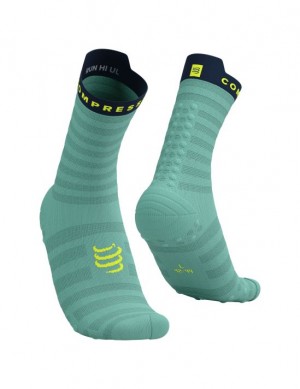 Compressport Pro Race Socks v4.0 Ultralight Run High Hardloopsokken Heren Blauw | GBZXAY958