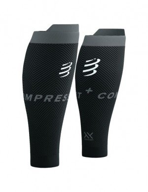 Compressport R2 Oxygen Compression Sleeves Dames Zwart | VEZOHJ109