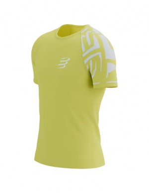 Compressport TRAINING SS Tshirt M Hardloopshirts Heren Groen | GBHRUK643