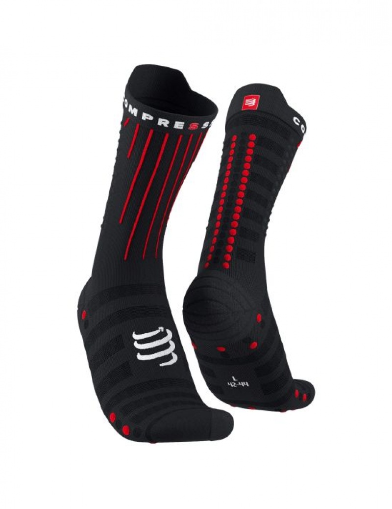 Compressport Aero Socks Sokken Unisex Zwart Rood | EILARB136