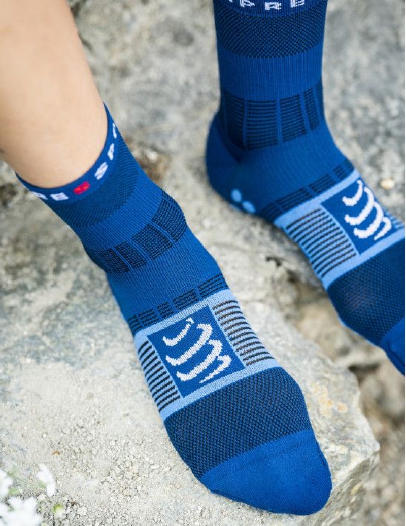 Compressport Fast Wandelen Socks Hiking Socks Heren Blauw | AWXPDT201