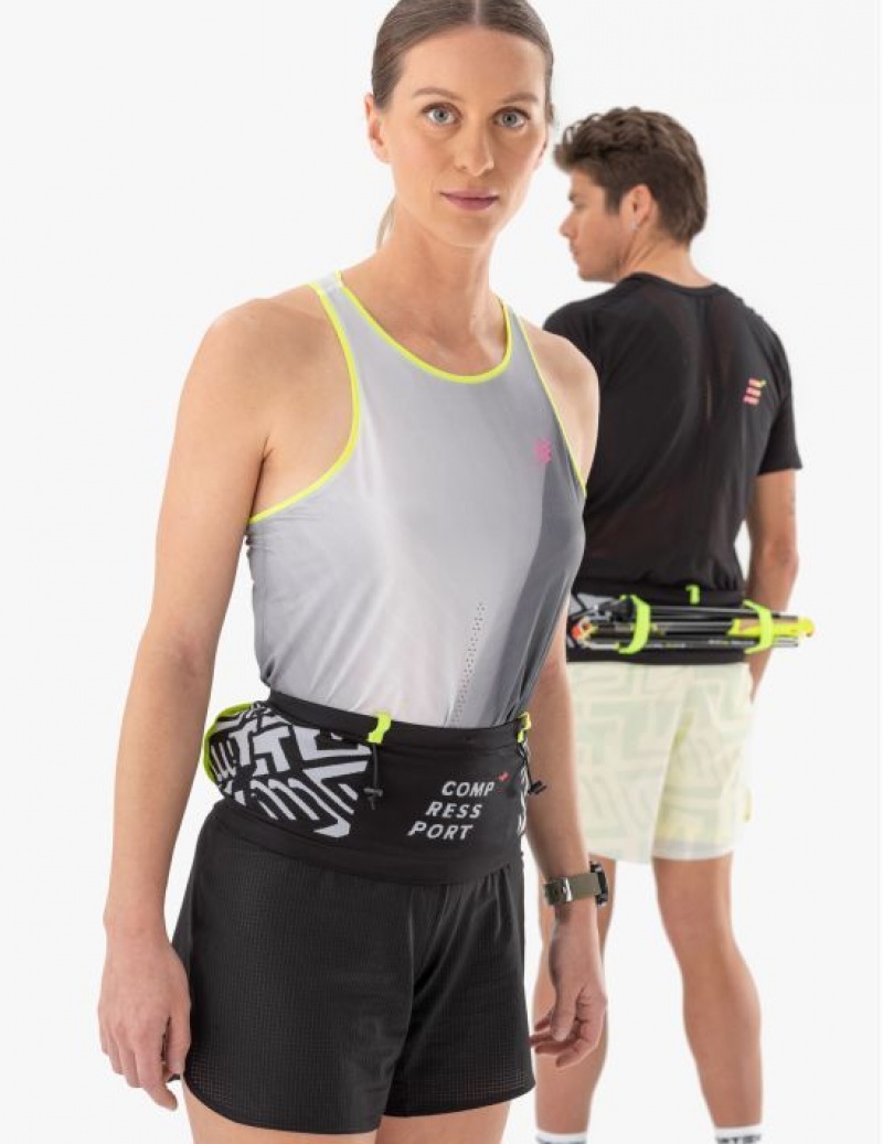 Compressport Free Belt Pro Accessoires Unisex Zwart Wit | HSKJUX958