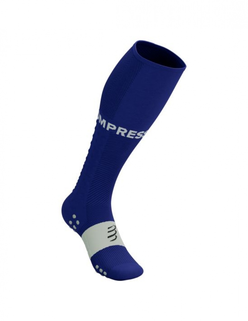 Compressport Full Socks Run High Socks Heren Blauw | GOZINC173