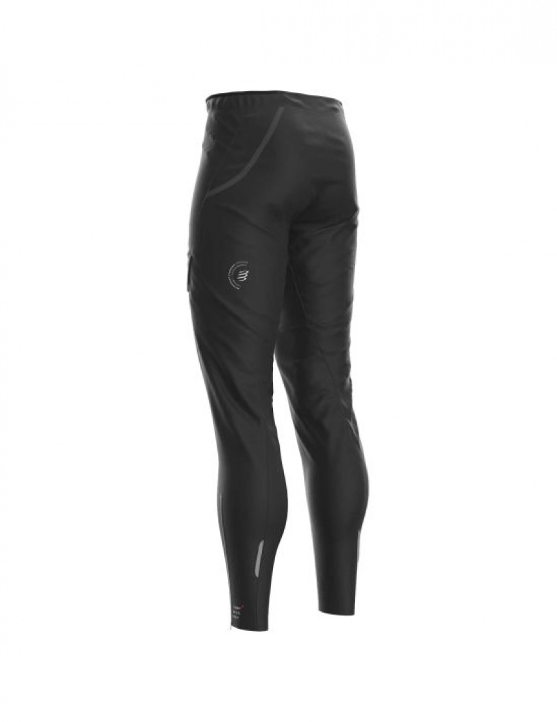 Compressport Hurricane Waterdichte 10/10 Pants Broek Heren Zwart | LVCWHE923