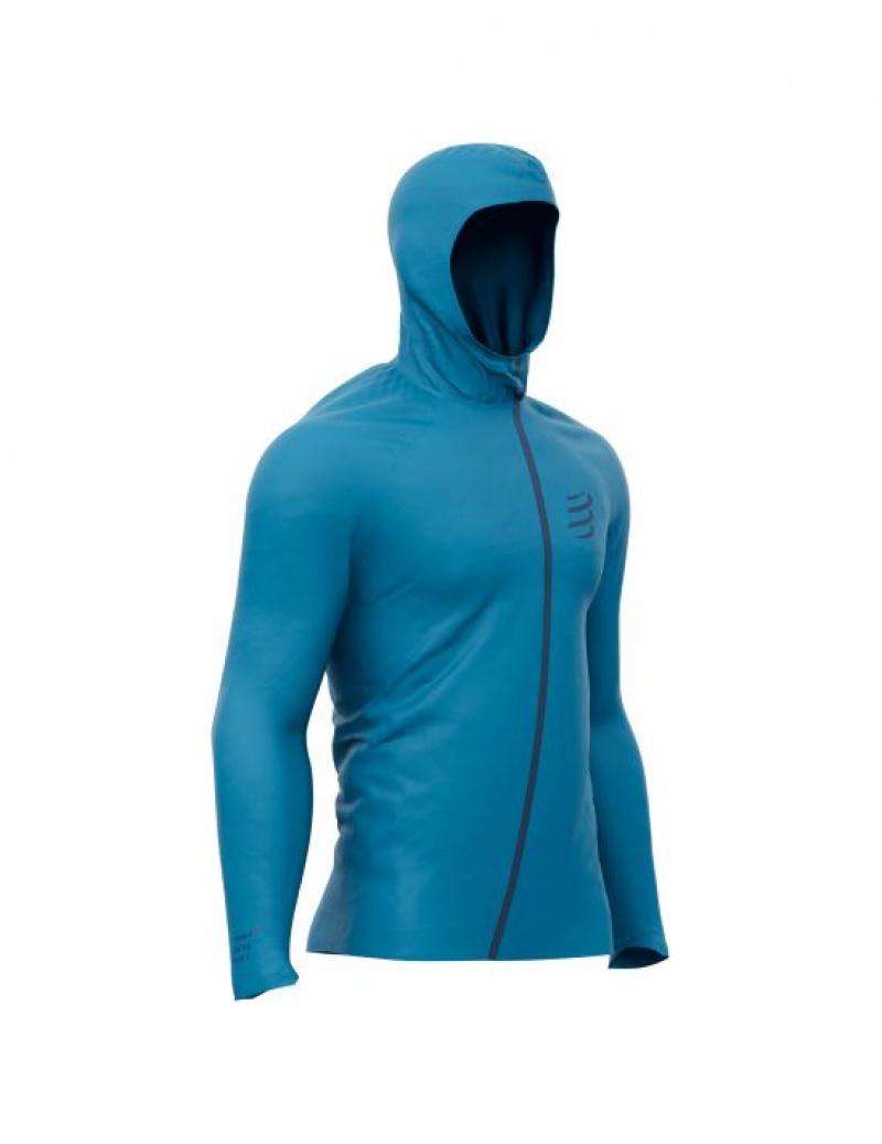 Compressport Hurricane Waterdichte 10/10 Jacket Jassen Heren Blauw | FMVZLN521