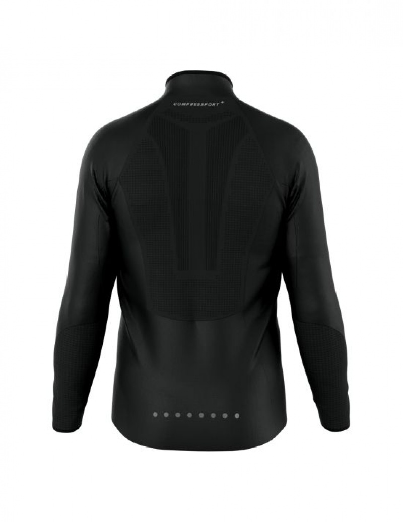 Compressport Hurricane Windproof Jacket M Hardloopjack Heren Zwart | IEGDWT829