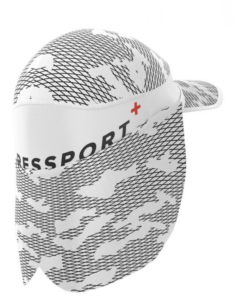 Compressport Ice Cap Sun Shade Caps Heren Wit | EMPCAJ029