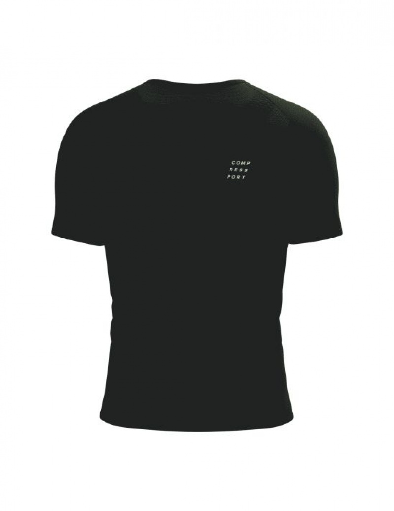 Compressport Performance SS Tshirt M T-shirts Unisex Zwart Wit | ASDUYM140