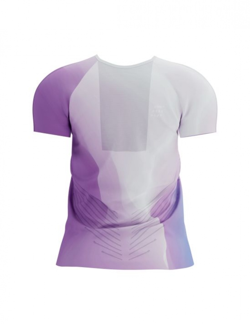 Compressport Performance SS Tshirt W Hardloopshirts Dames Paars | HCTRWU185