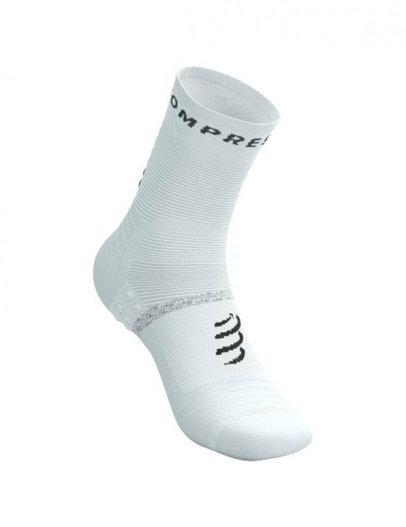 Compressport Pro Marathon Socks V2.0 Hardloopsokken Heren Wit Zwart | TYLBQP512