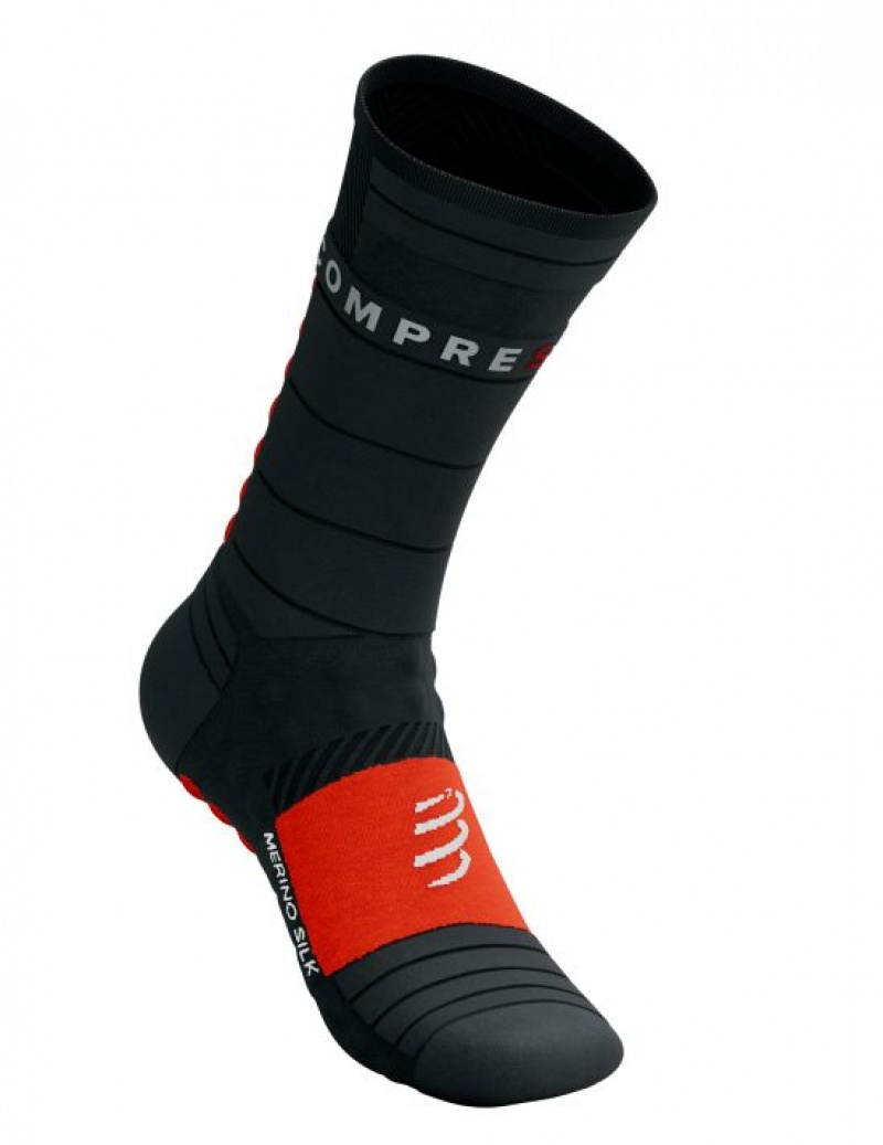 Compressport Pro Race Socks Winter Run Accessoires Unisex Zwart Rood | WYLKNQ582