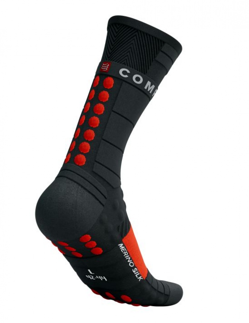 Compressport Pro Race Socks Winter Run Accessoires Unisex Zwart Rood | WYLKNQ582