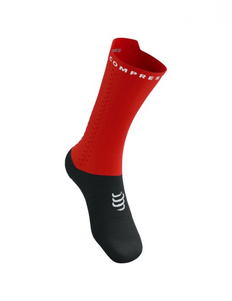 Compressport Pro Race Socks v4.0 Bike Cycling Socks Heren Rood Zwart | WBRZPN617