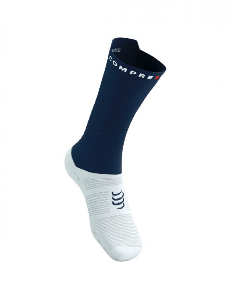 Compressport Pro Race Socks v4.0 Bike Cycling Socks Heren Wit | ZODKLA481