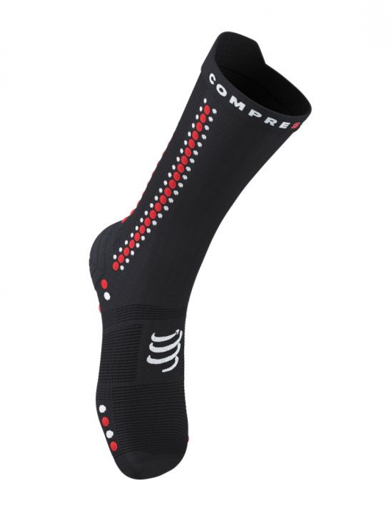 Compressport Pro Race Socks v4.0 Bike Cycling Socks Heren Zwart Rood | TJNBQX539