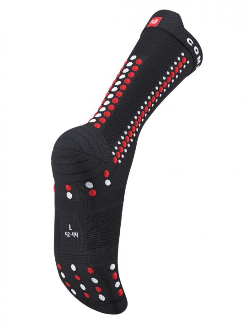 Compressport Pro Race Socks v4.0 Bike Cycling Socks Heren Zwart Rood | TJNBQX539