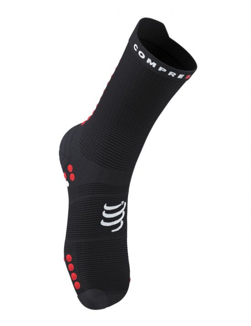 Compressport Pro Race Socks v4.0 Run High Hardloopsokken Heren Zwart Rood | SWJHRQ871