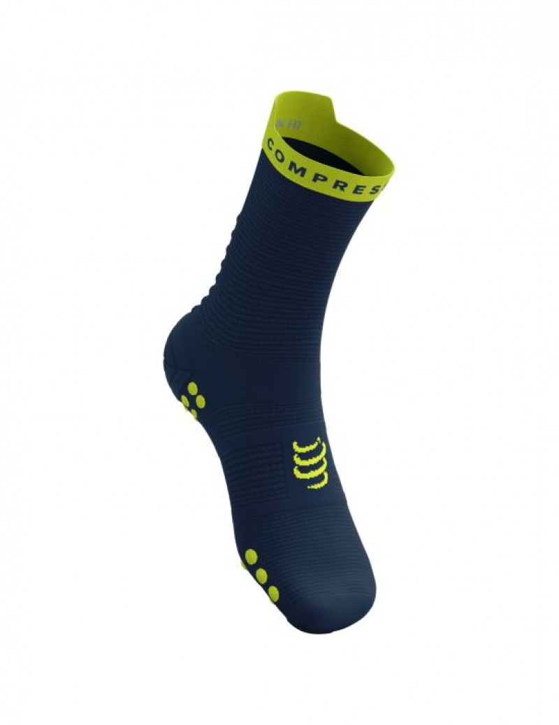 Compressport Pro Race Socks v4.0 Run High Hardloopsokken Heren Groen | RIKYJF054