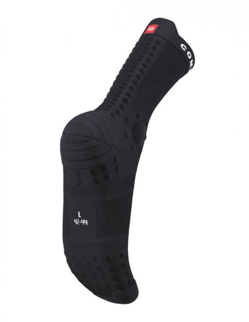 Compressport Pro Race Socks v4.0 Trail Hardloopsokken Heren Zwart | TQPZHI912