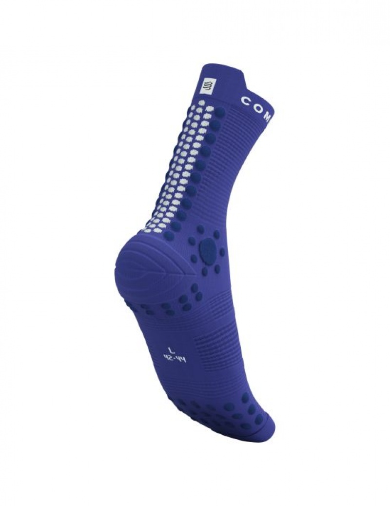 Compressport Pro Race Socks v4.0 Trail Hardloopsokken Heren Blauw | XWYCLT495