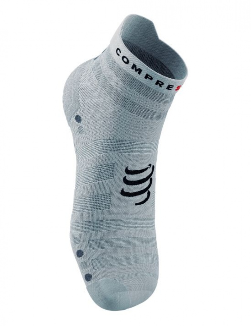 Compressport Pro Race Socks v4.0 Ultralight Run Low Hardloopsokken Heren Wit | RBTVFP715