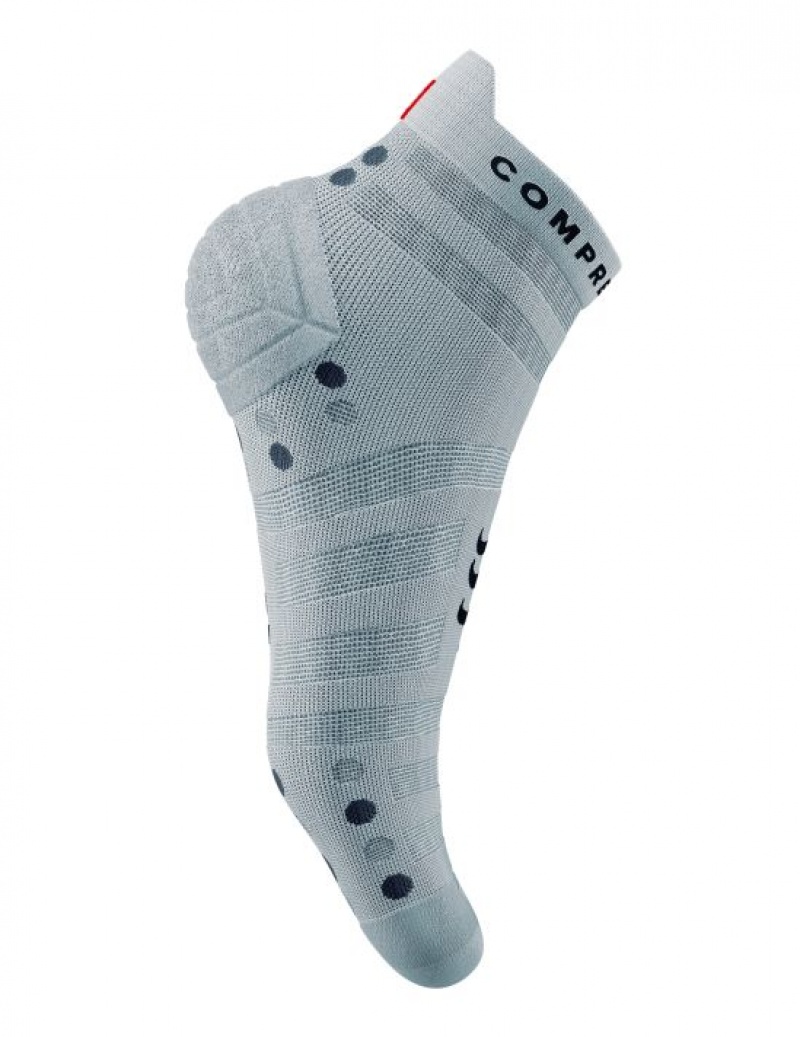 Compressport Pro Race Socks v4.0 Ultralight Run Low Hardloopsokken Heren Wit | RBTVFP715