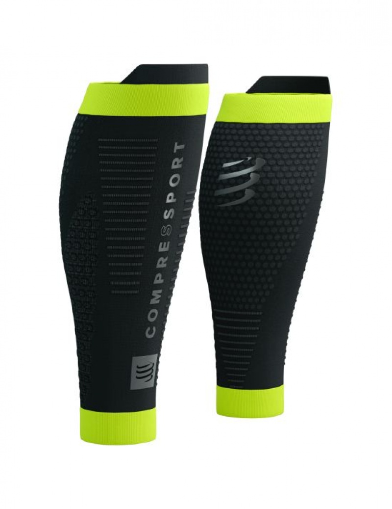 Compressport R2 3.0 Flash Caps Heren Zwart Geel | YORGNQ840