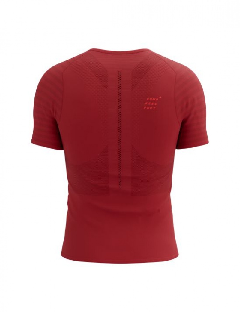 Compressport Race SS Tshirt M T-shirts Heren Rood | KAWOUI397