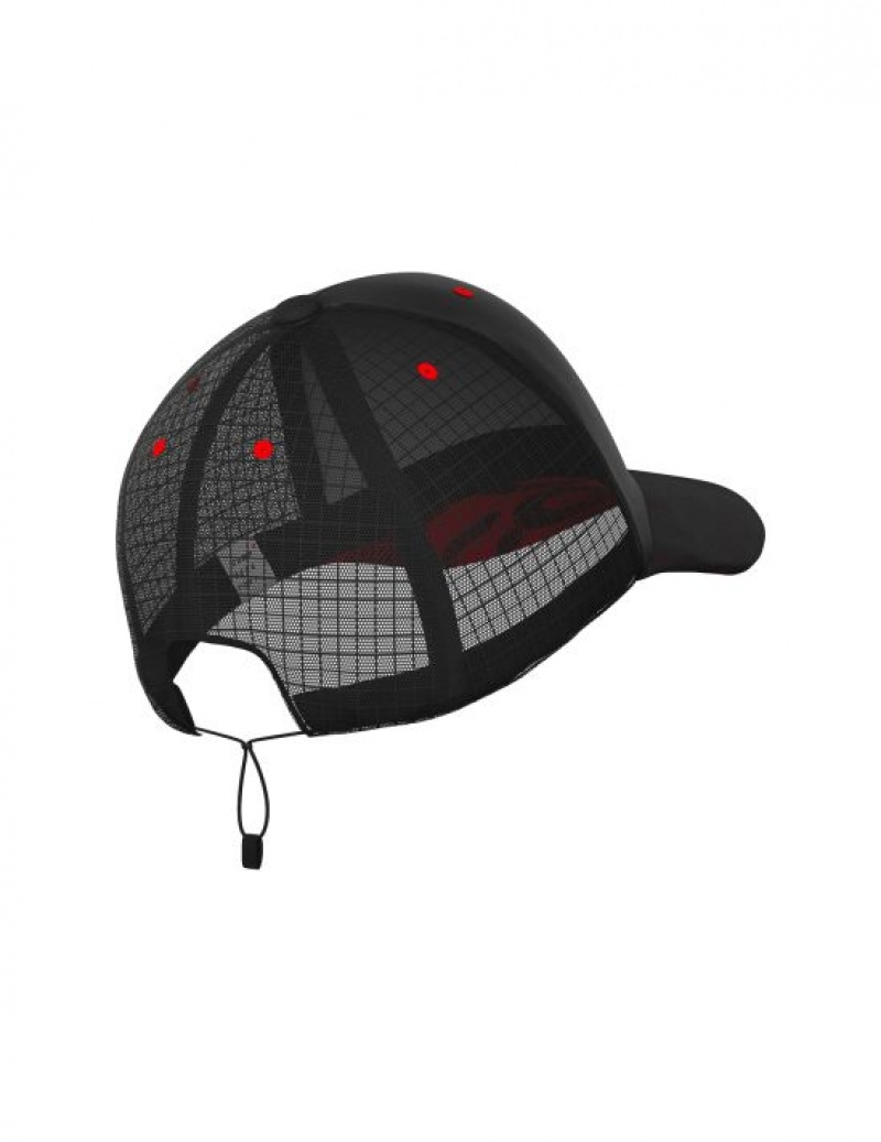 Compressport Race Trucker Cap Caps Heren Zwart Rood | TLGEMB719