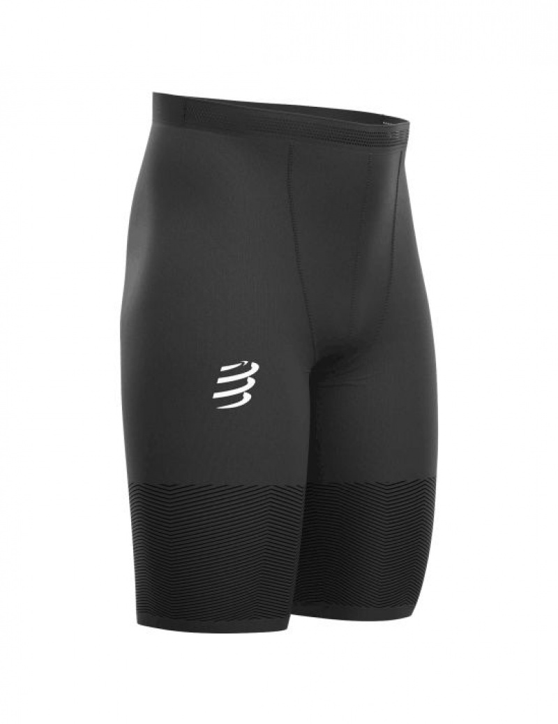 Compressport Run Under Control Kort Korte Broek Heren Zwart | QZYRGC475