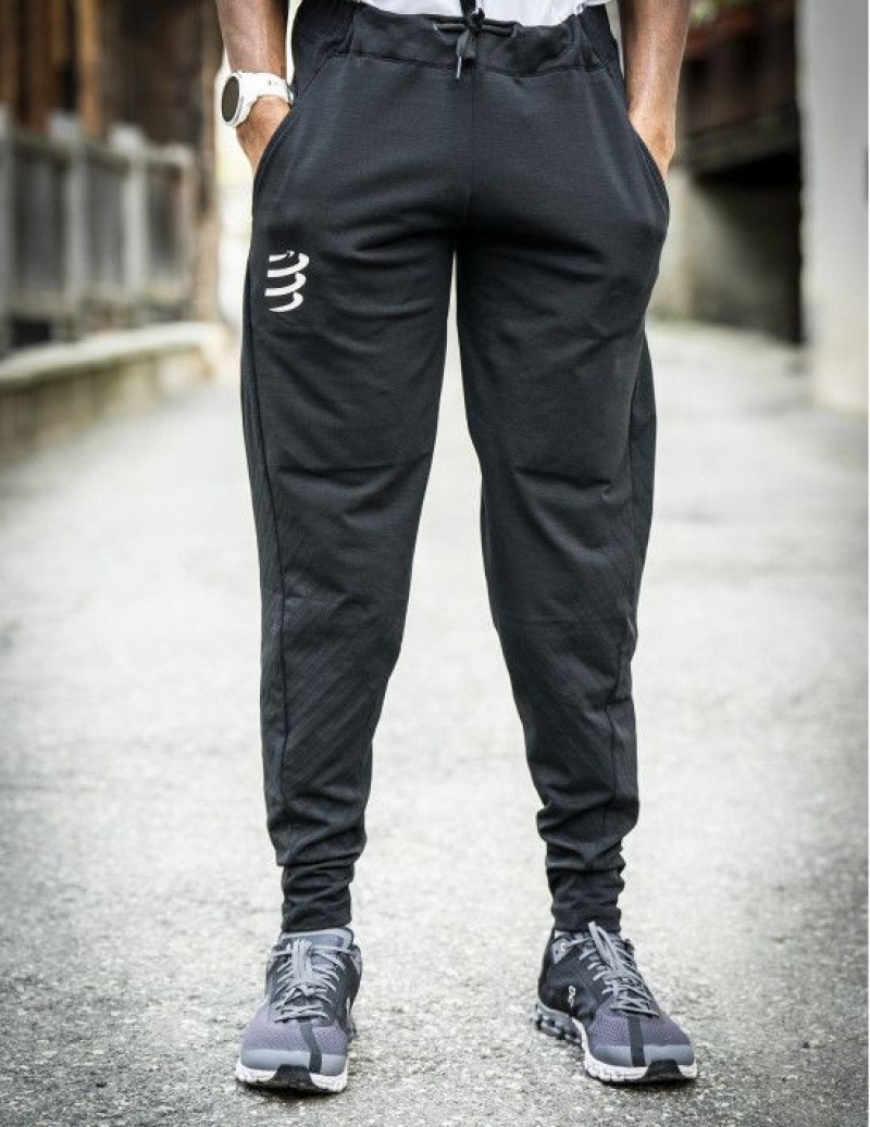 Compressport Seamless Pants Broek Heren Zwart | GBHUXY921