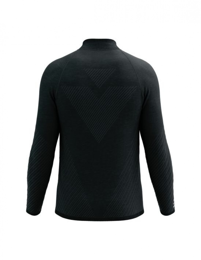 Compressport Seamless Zip Sweatshirt Hardloopjack Heren Zwart | ILECOZ509