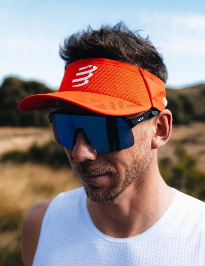 Compressport Spiderweb Ultralight Visor Caps Unisex Rood | NWKCBZ192