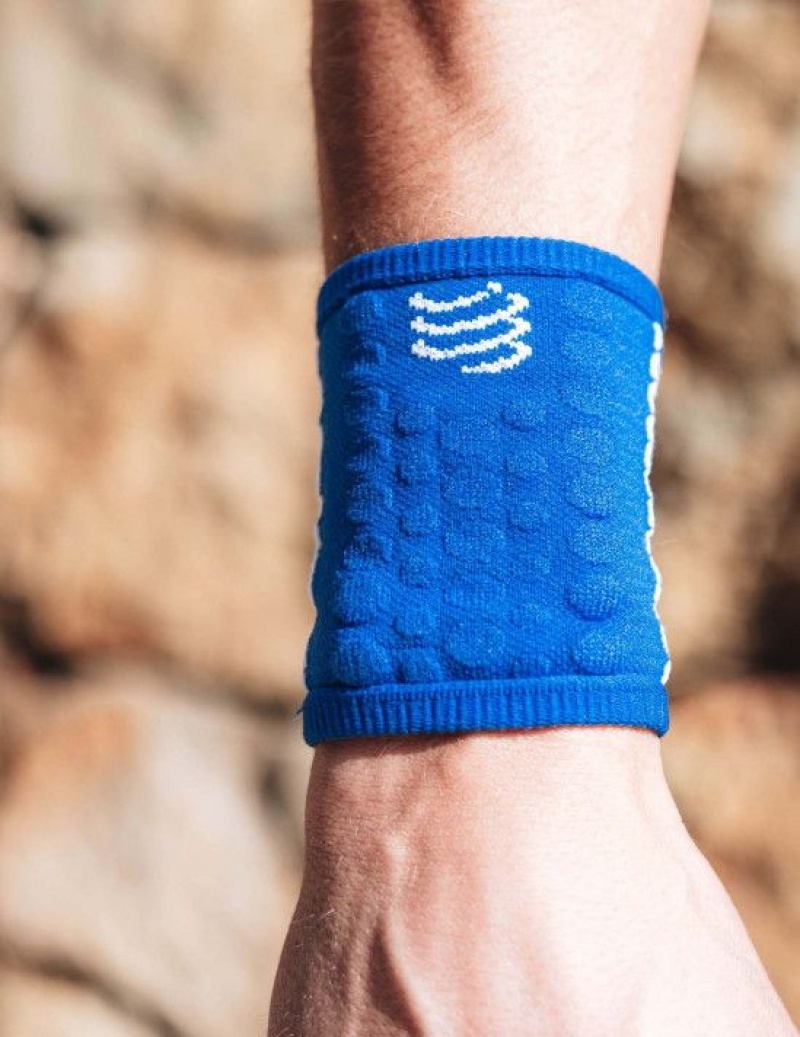 Compressport Sweatbands 3D.Dots Accessoires Unisex Blauw Wit | YHXKLI496