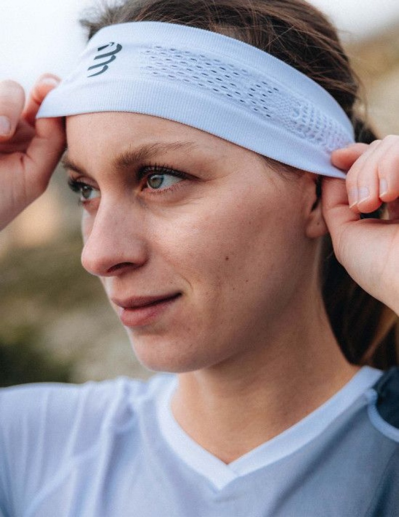 Compressport Thin Headband On/Off Accessoires Heren Wit | SCQITL604