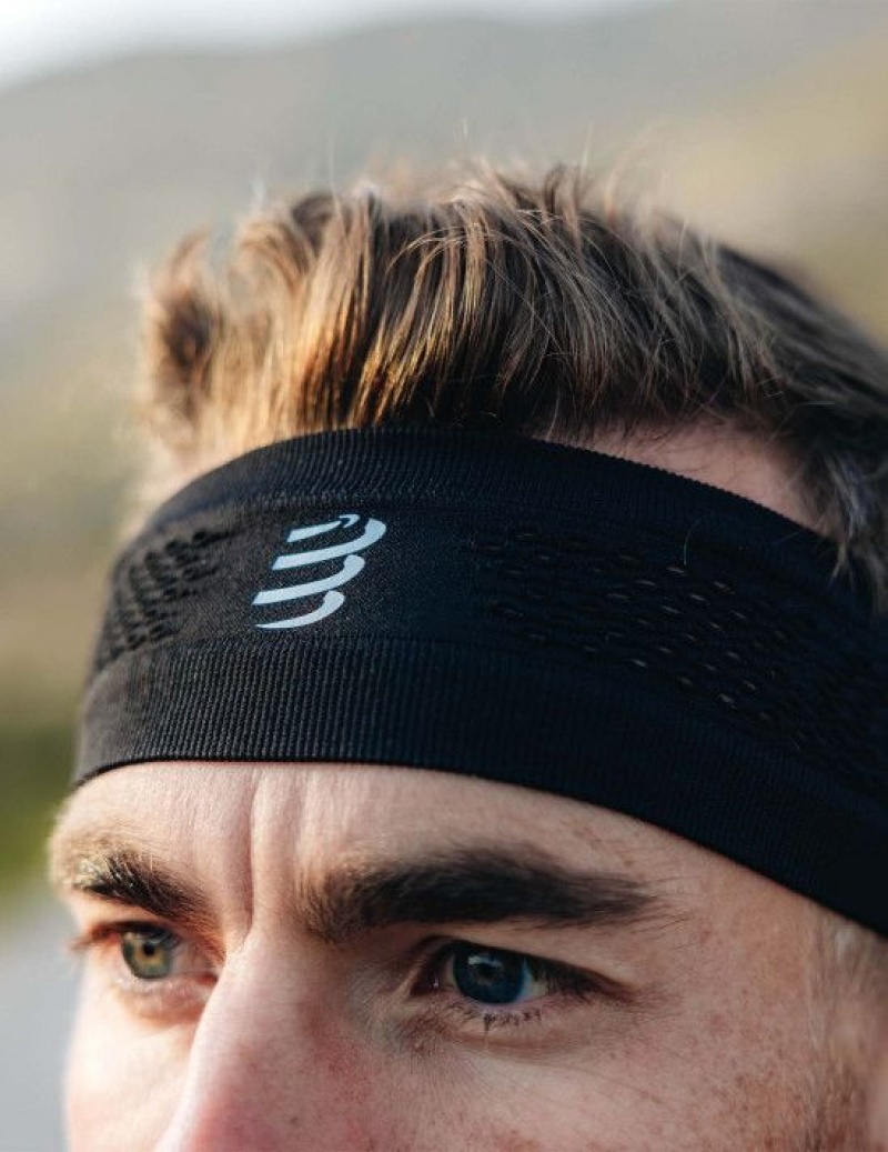 Compressport Thin Headband On/Off Accessoires Unisex Zwart | RZAMCB610