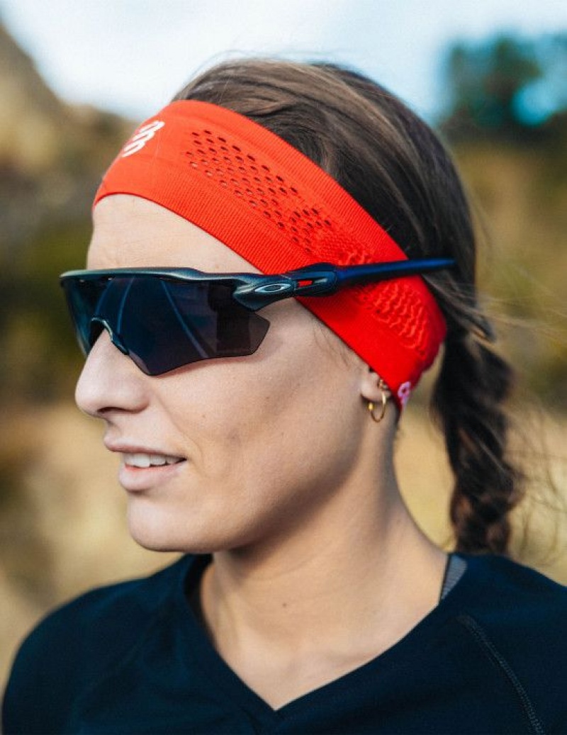 Compressport Thin Headband On/Off Accessoires Heren Rood | YQFJCD847